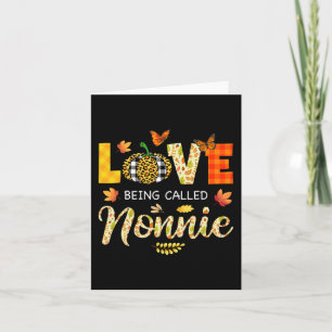 Liebe Nonnie Pumpkin Herbstlaub Danke Karte