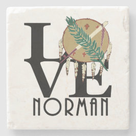 LIEBE Norman Oklahoma Steinuntersetzer