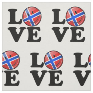 Liebe Norwegen Lächelfahne Stoff