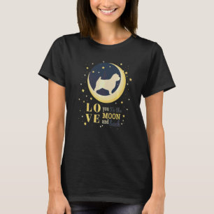 Liebe Norwich Terrier Dog zum Mond T-Shirt