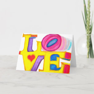 LIEBE Note Card<Blank Inside> Dankeskarte