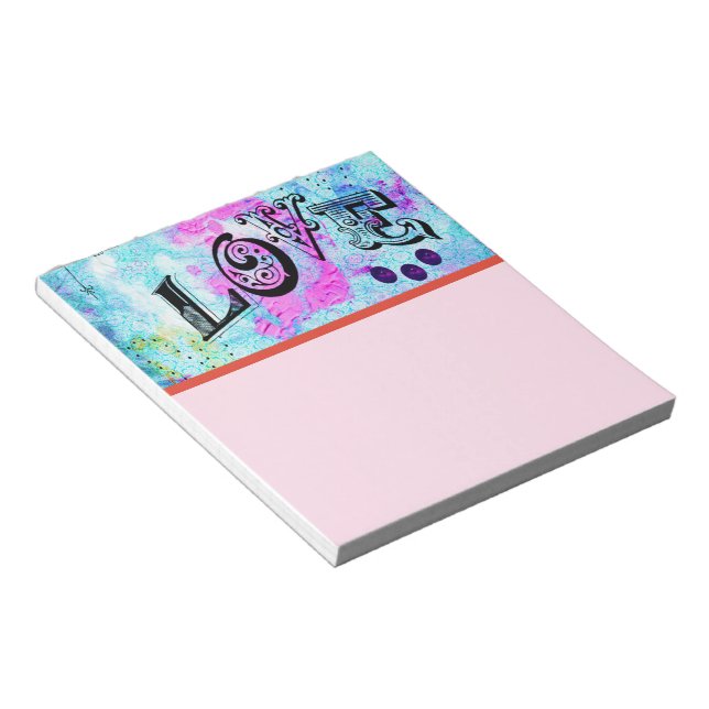 Liebe Notepad Notizblock (angewinkelt)