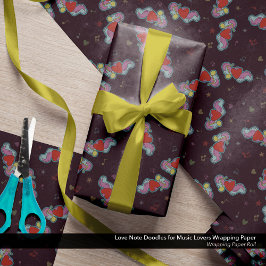 Liebe Notizblöcke für Musikliebhaber Geschenkpapier