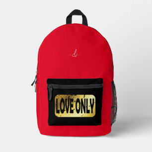 Liebe nur T - Shirt Bedruckter Rucksack