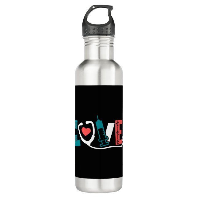 Liebe Nurse Edelstahlflasche (Vorderseite)
