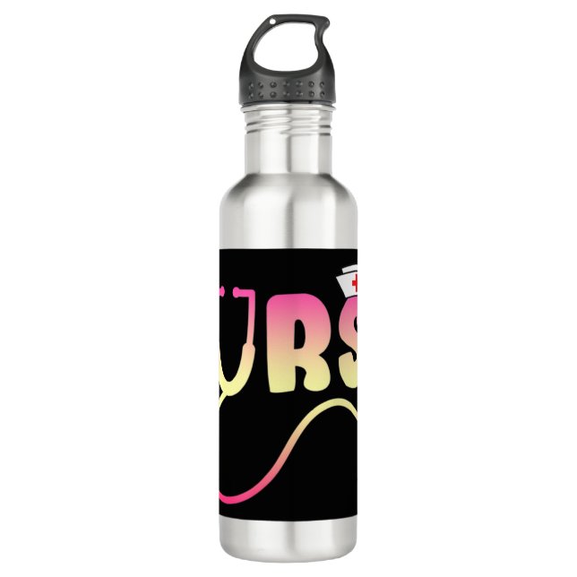 Liebe Nurse Funny Nach Jean Watson "Gekümmert  Edelstahlflasche (Vorderseite)