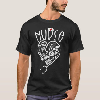 Liebe Nurse Heart Stethoscope T-Shirt