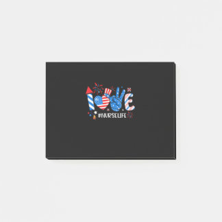 Liebe Nurse Life American Flag 4. Juli Post-it Klebezettel