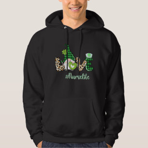 Liebe Nurse Life Irish Gnomes Nicu Nurse St. Patri Hoodie