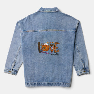 Liebe Nurse Life Pumpkin Leopard Fall Halloween Jeansjacke
