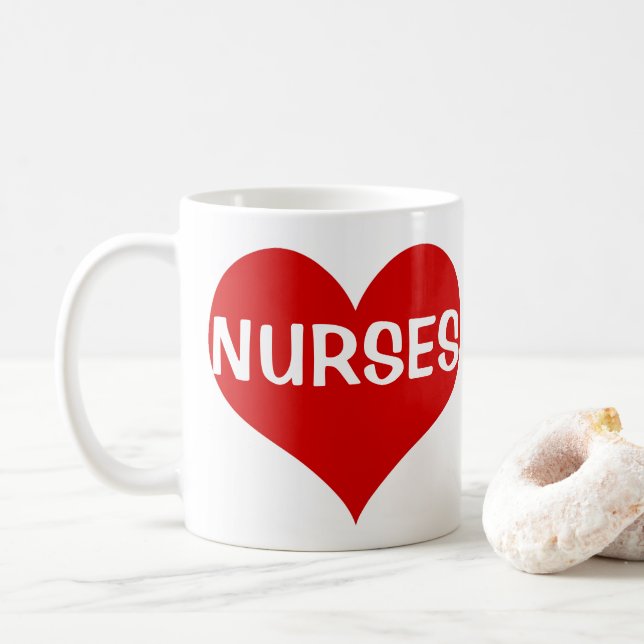 Liebe Nurses Kaffeetasse (Mit Donut)