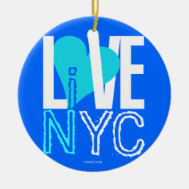 Liebe NYC lebt in NYC Ornament Blue Green