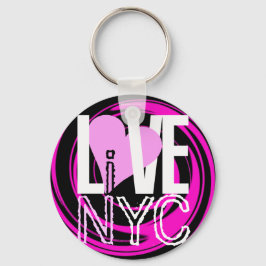 Liebe NYC lebt in NYC-Schlüsselanhänger rosa Schlüsselanhänger