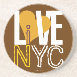 Liebe NYC lebt in NYC-Untersetzer Brown 6 Getränkeuntersetzer