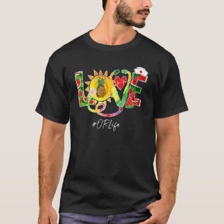 Liebe oder Krankenpflege Wassermelone Ananas Somme T-Shirt
