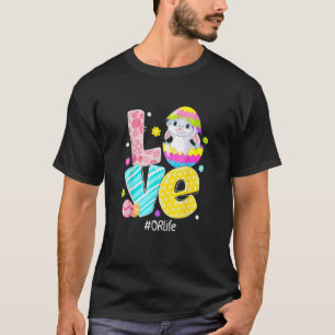 LIEBE ODER Life Nurse Bunny Ears Funny Ostereier O T-Shirt