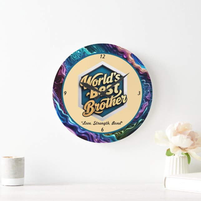 "Liebe ohne Grenzen" Große Wanduhr (Zuhause)