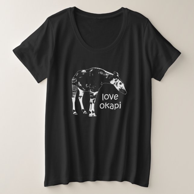 Liebe Okapi Große Größe T-Shirt (Design vorne)