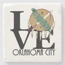 LIEBE Oklahoma City Steinuntersetzer
