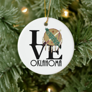 LIEBE Oklahoma Keramik Ornament