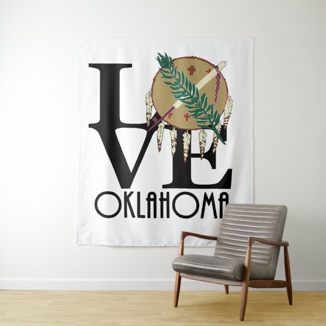 LIEBE Oklahoma Wandteppich (Beispiel)