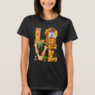 Liebe Old English Sheepdog Hexe Kürbis Grusel Hall T-Shirt