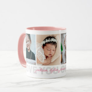 Liebe Oma 4-Foto Enkelkinder Namen Tasse