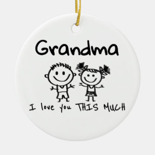 Liebe Oma Kinderkunst Personal Geschenk Keramik Ornament