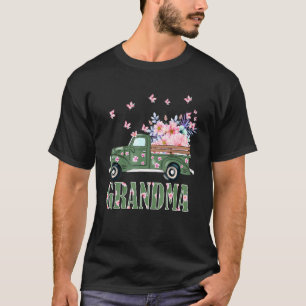 Liebe Oma Mimi Nana Blume Car Butterfly Mutter T-Shirt