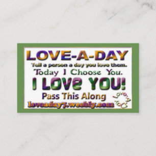 Liebe-on-day-Visitenkarten Visitenkarte