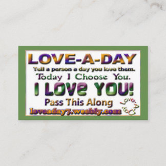 Liebe-on-day-Visitenkarten Visitenkarte