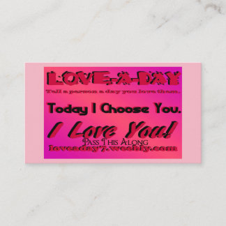 Liebe-on-day-Visitenkarten Visitenkarte