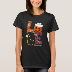 Liebe Oncology Nurse Life Nurse Halloween Pumpkin T-Shirt