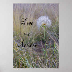 "Liebe one Another" Blumenposter Poster