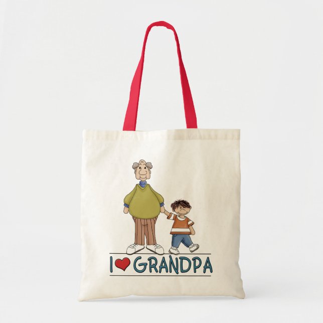 Liebe Opa 2 Tasche (Vorne)