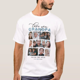Liebe Opa/Grampa/anderer 9-Foto-Benutzerdefinierte T-Shirt
