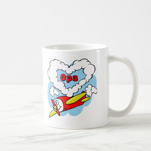 Liebe Opa scherzt Flugzeug Kaffeetasse (Rechts)