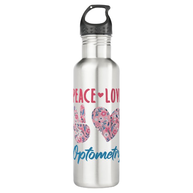 Liebe Optometrie Edelstahlflasche (Vorderseite)