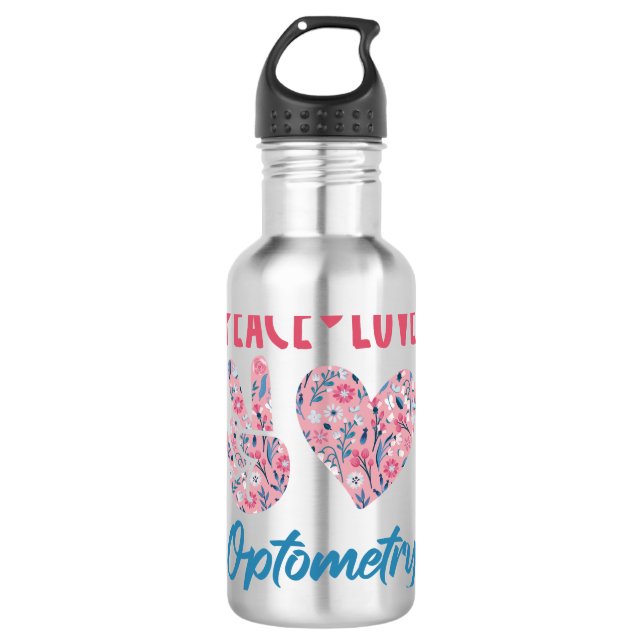 Liebe Optometrie Edelstahlflasche (Vorderseite)