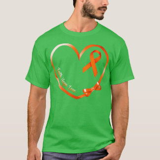 Liebe Orange Ribbon Leukemia Awar T-Shirt