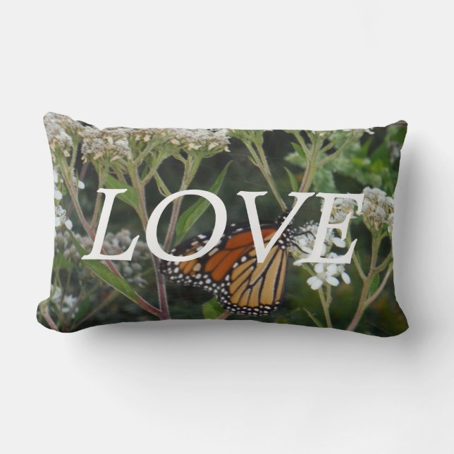 Liebe Orangenschmetterling Inspiration Kissen (Vorderseite)
