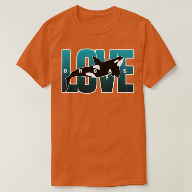 Liebe Orcas Killer Whale Lover Conservation Gerett T-Shirt (Design vorne)