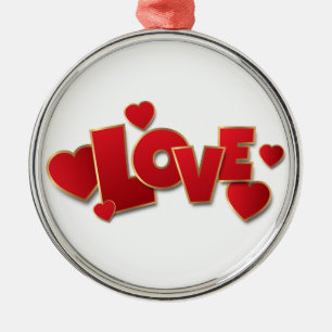 Liebe Ornament Aus Metall