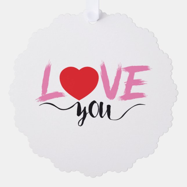 Liebe Ornament Karte (Vorderseite)