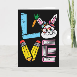 Liebe Osterhase Lehrer Süßer Hase Frühling Schule Karte