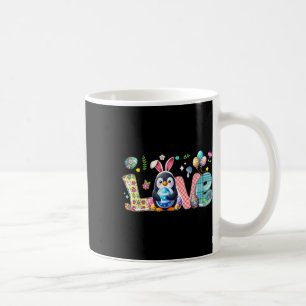 Liebe Ostern Bunny Pinguin Jagd Eier Blume Col. Kaffeetasse