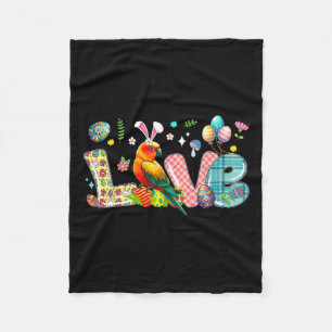 Liebe Ostern Sonnenhase Jagd Eier Blume Fleecedecke