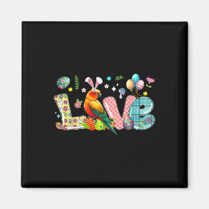 Liebe Ostern Sonnenhase Jagd Eier Blume Magnet