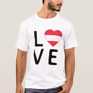 Liebe - Österreichische Flagge T-Shirt