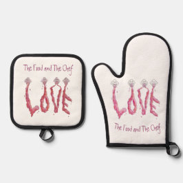 LIEBE Oven Mitt und Potholder Set